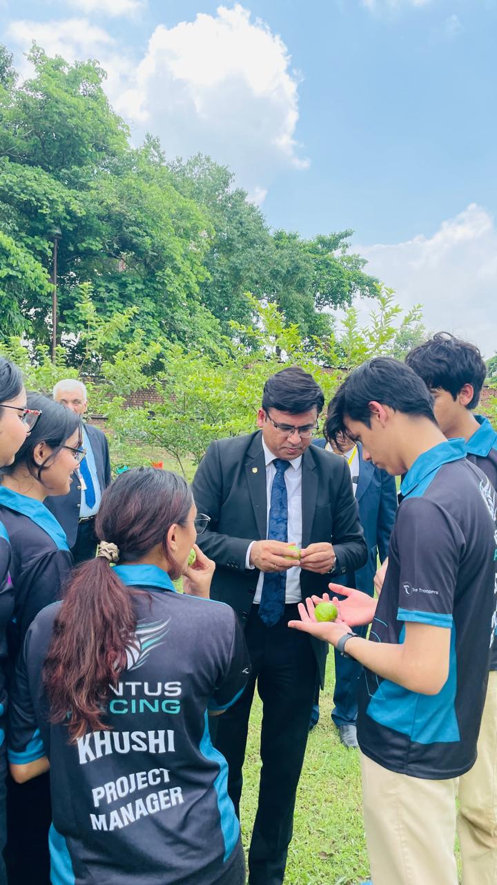 Dr Ajay Rana interacting with student team