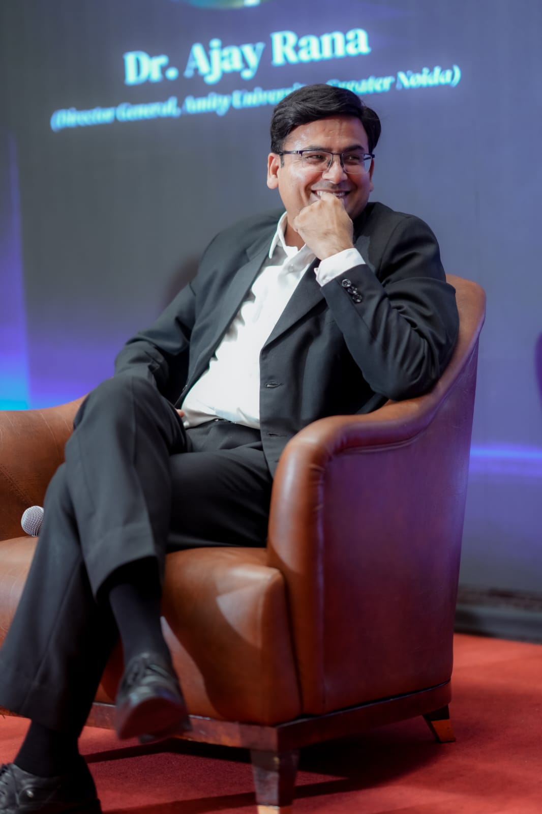 Dr Ajay Rana speaking at leadership conference